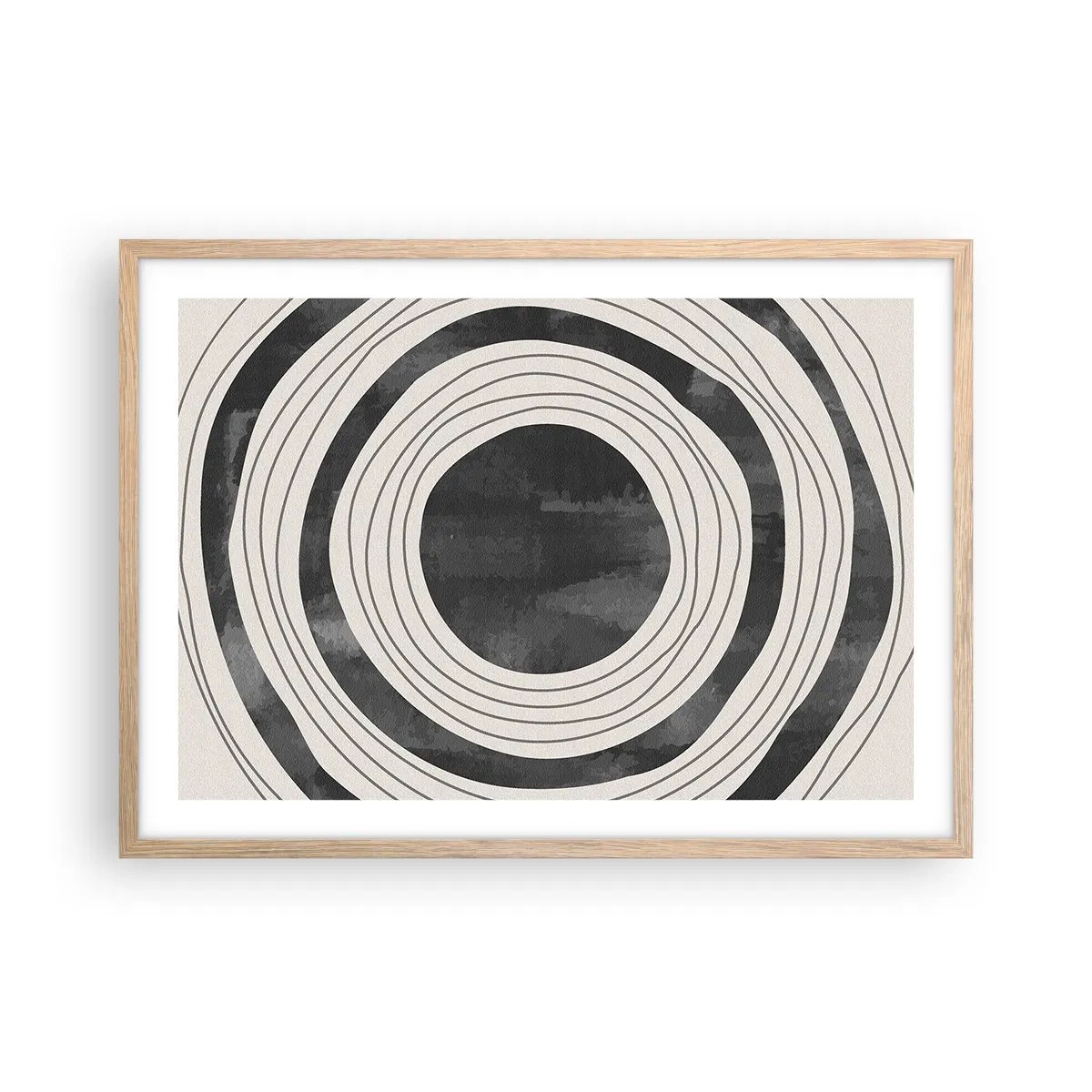 Póster en marco roble claro - En el centro mismo - 70x50 cm