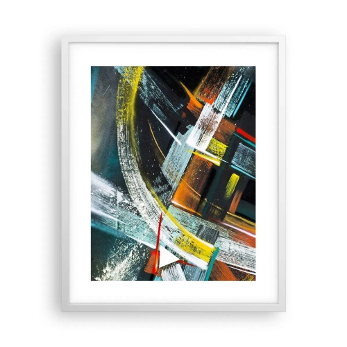 Póster en marco blanco - La energía del movimiento - 40x50 cm