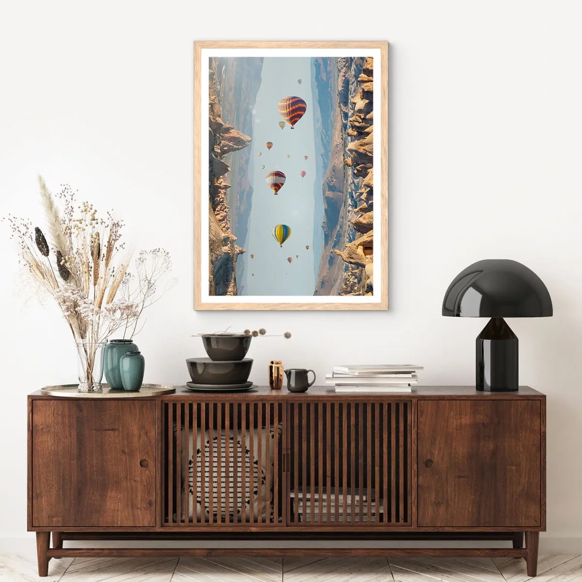 Póster en marco roble claro - Aquí todo es posible - 70x100 cm