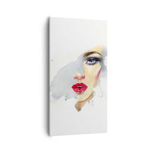 Cuadro sobre lienzo - Impresión de Imagen - Reflejo en una gota de agua - 55x100 cm