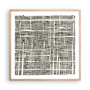 Póster en marco roble claro - Composición del tejido - 60x60 cm