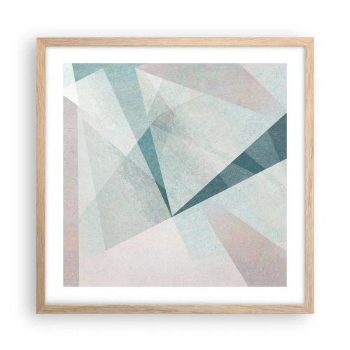 Póster en marco roble claro - Tranquilo pero dinámico - 50x50 cm