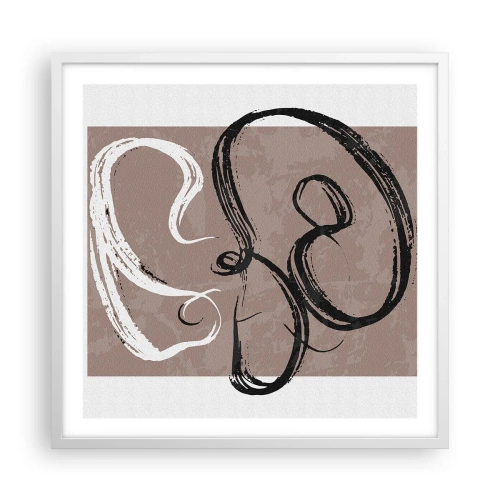 Póster en marco blanco - Composición: la búsqueda de la plenitud - 60x60 cm