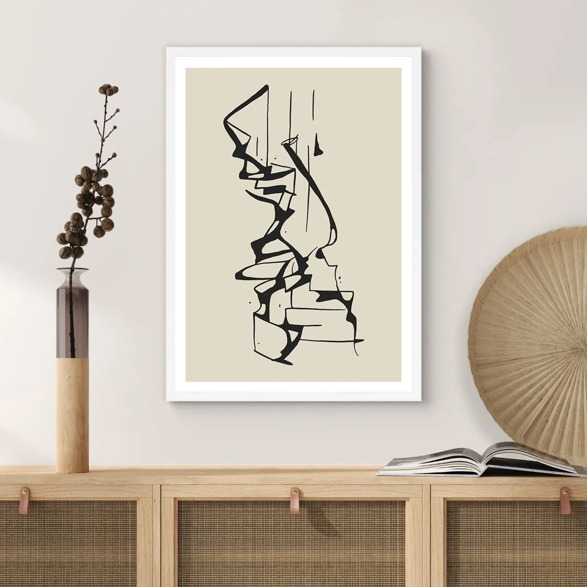 Póster en marco blanco - Tal vez sea un paisaje - 50x70 cm