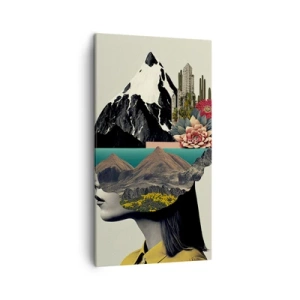Cuadro sobre lienzo - Impresión de Imagen - La mujer, siempre un misterio - 45x80 cm