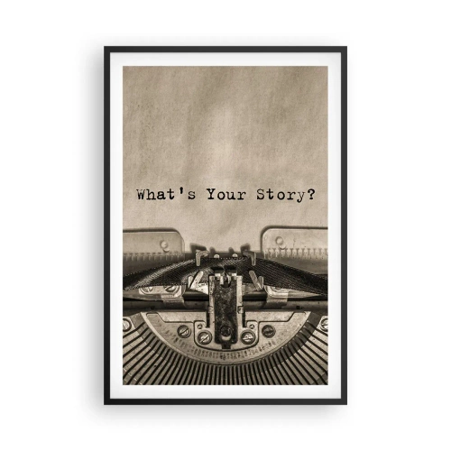 Póster en marco negro - Solo espero una respuesta - 61x91 cm