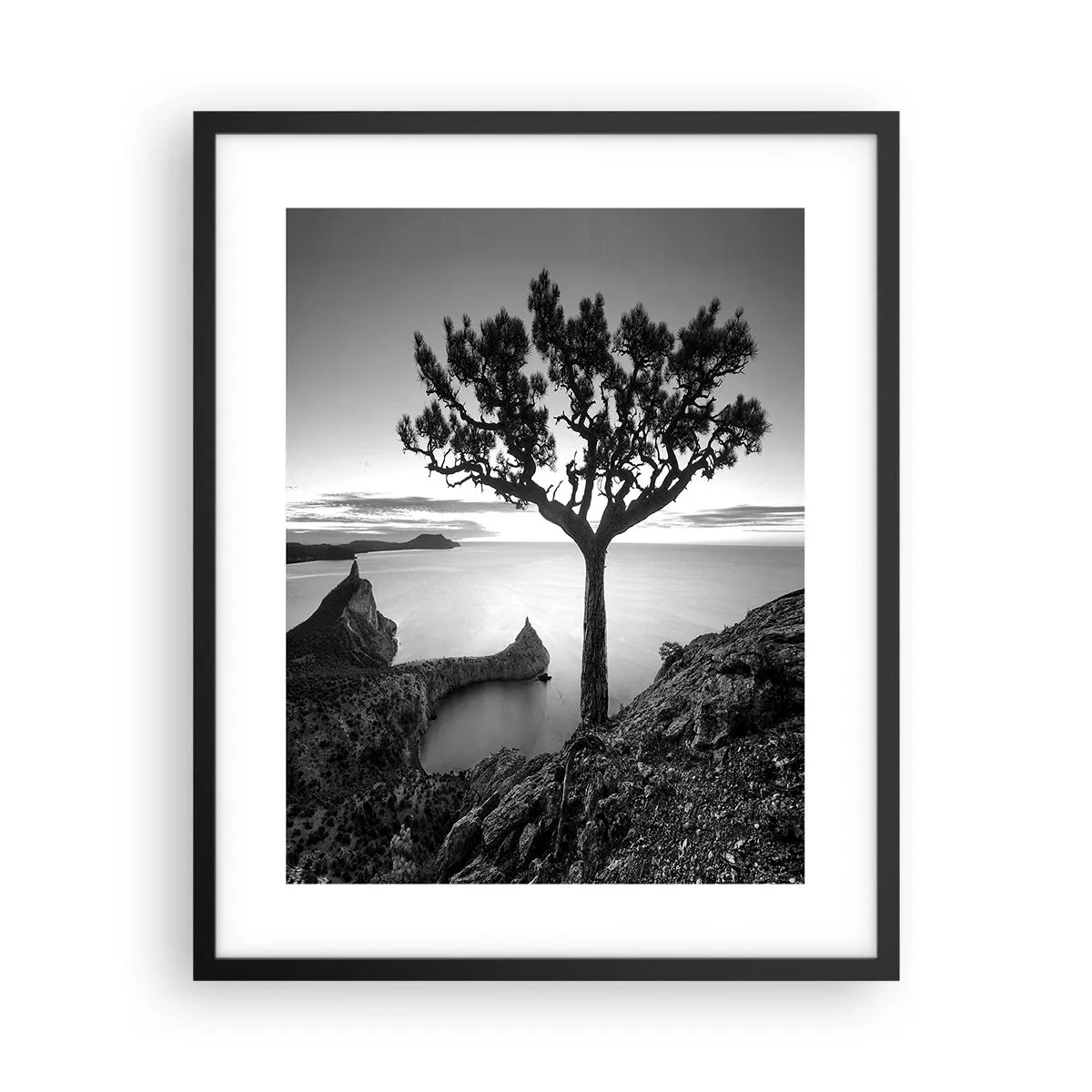 Póster en marco negro - Calma hasta el horizonte - 40x50 cm