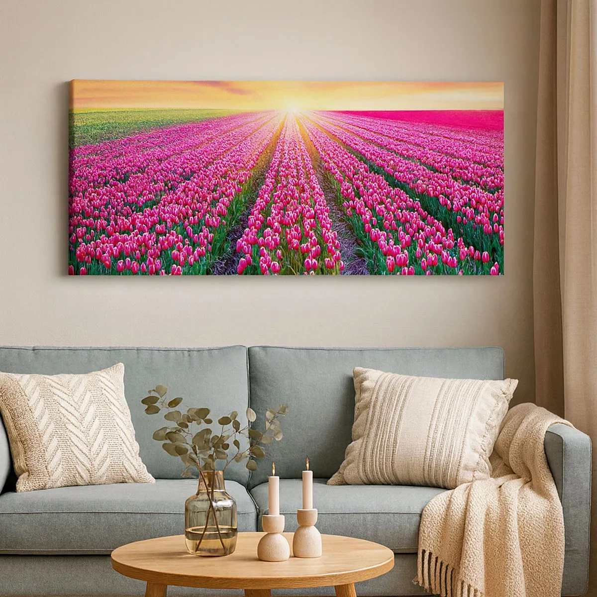 Cuadro sobre lienzo - Impresión de Imagen - Granja de belleza - 100x40 cm