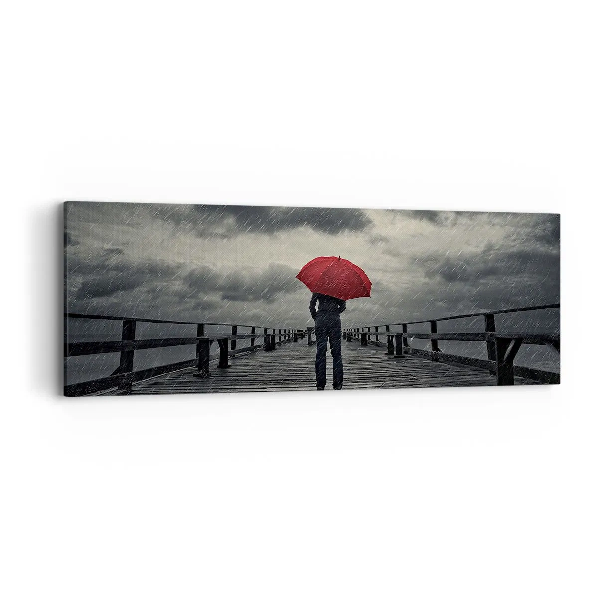 Cuadro sobre lienzo - Impresión de Imagen - No importa que llueva - 90x30 cm