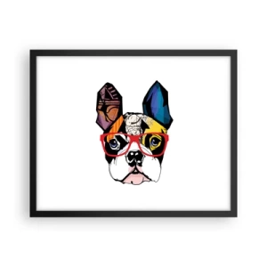 Póster en marco negro - El intelectual - 50x40 cm