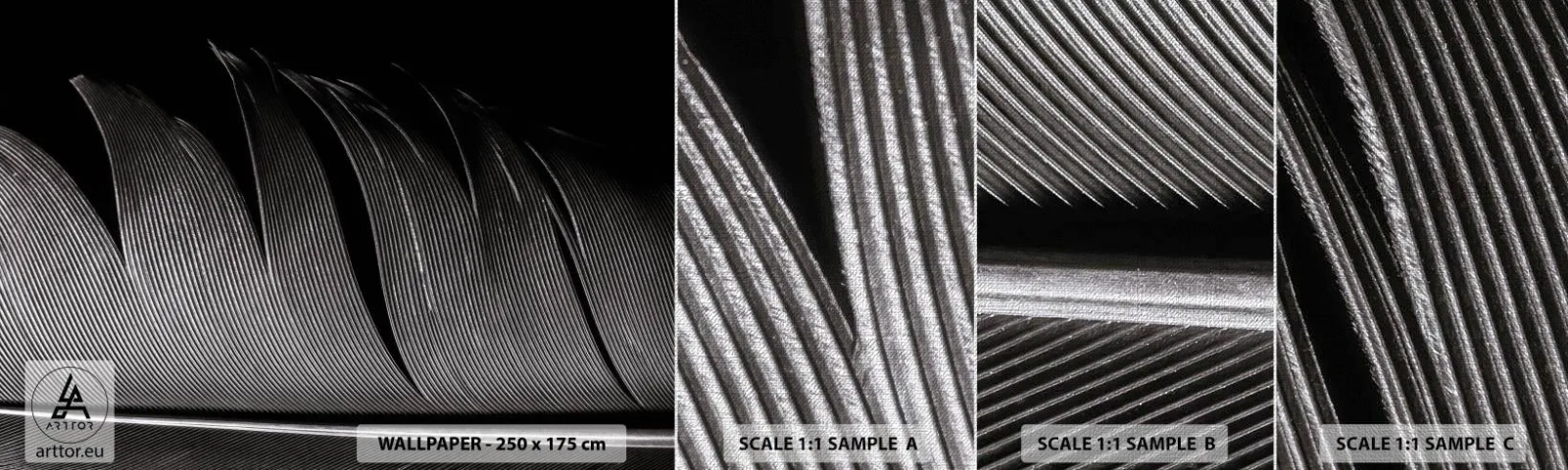 Muestra de fotomural Premium Canvas - Pluma - una construcción maravillosa - Bolígrafo, Minimalismo, Ligereza - 100x30 cm