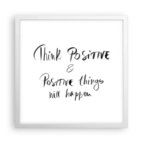 Póster en marco blanco - ¿Cómo vivir? - 40x40 cm