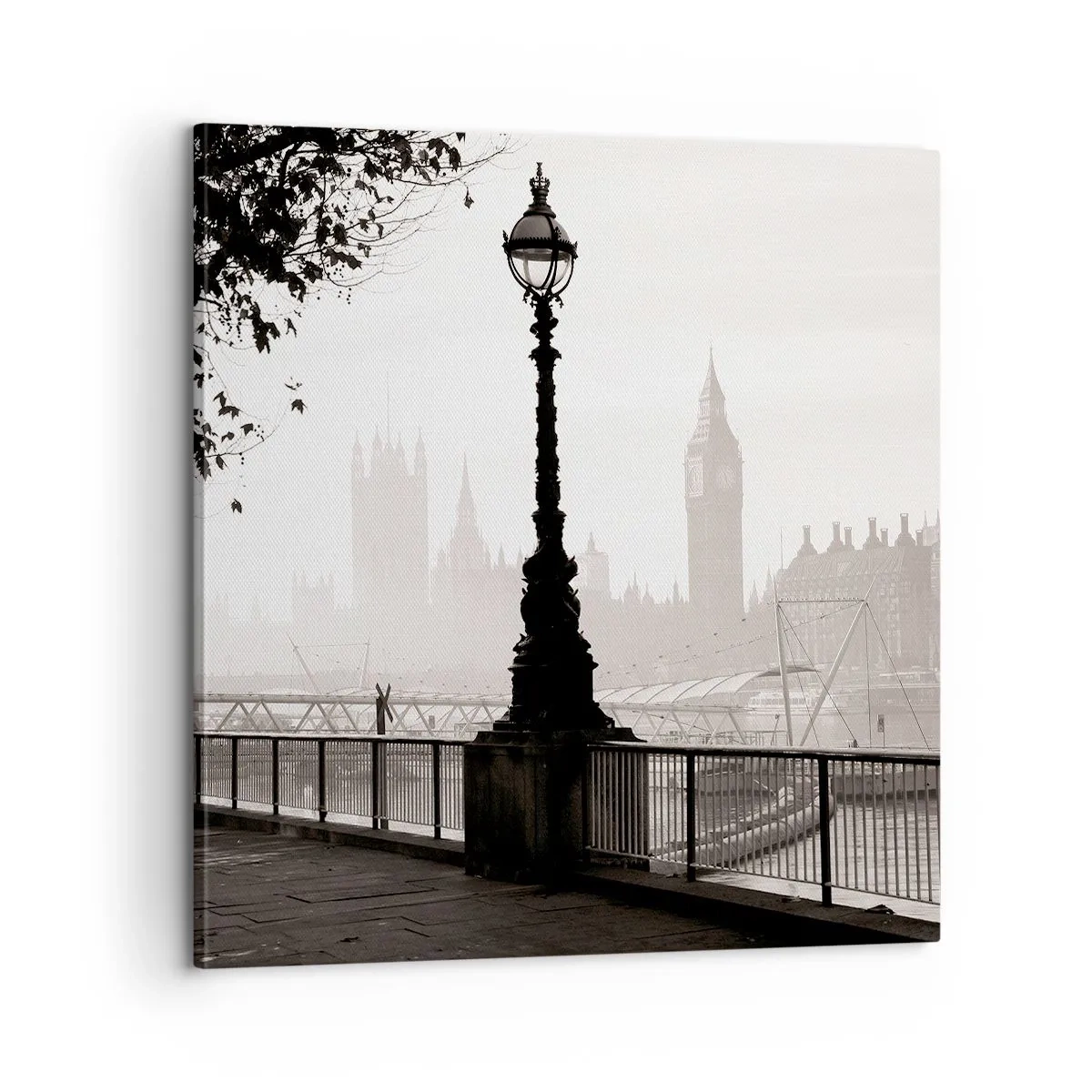 Cuadro sobre lienzo - Impresión de Imagen - La mañana de Londres - 60x60 cm