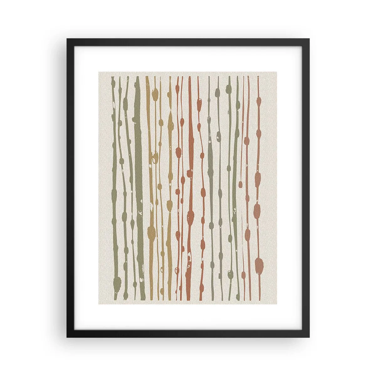 Póster en marco negro - Composición de notas musicales - 40x50 cm