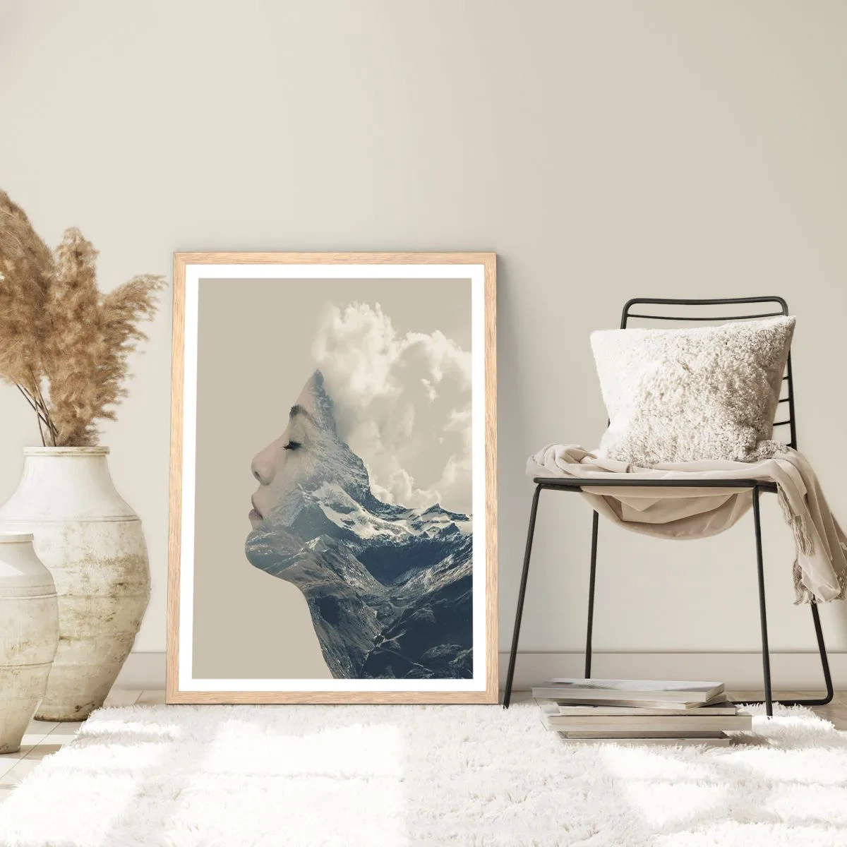 Póster en marco roble claro - La belleza de los elementos - 70x100 cm