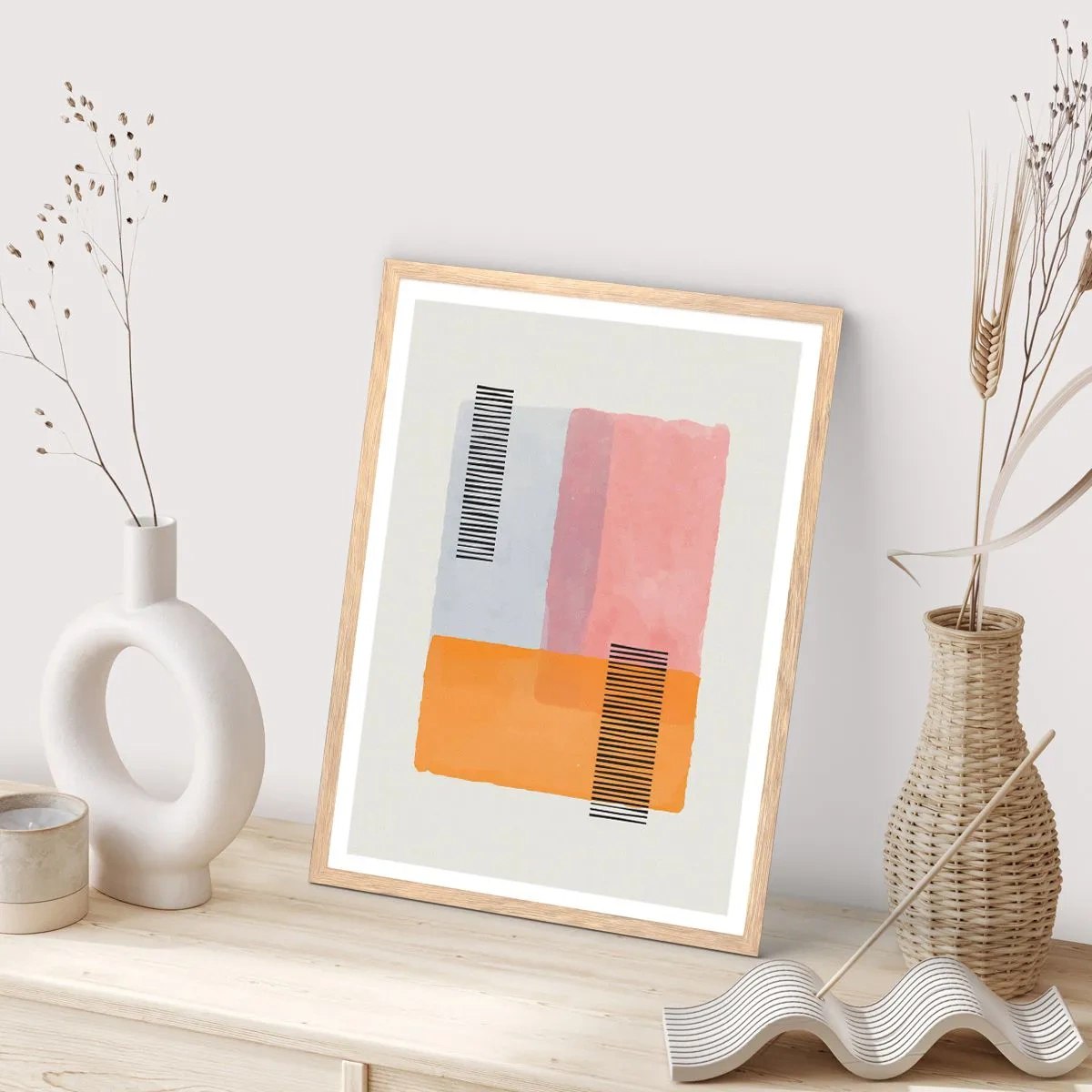 Póster en marco roble claro - La rectitud - 61x91 cm