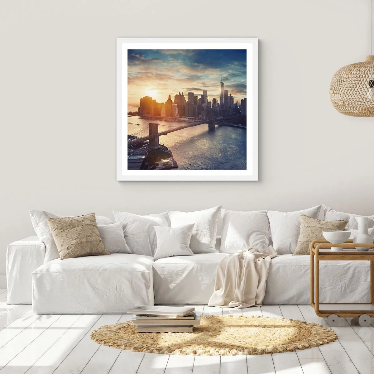 Póster en marco blanco - Un monumento a la cultura occidental - 60x60 cm