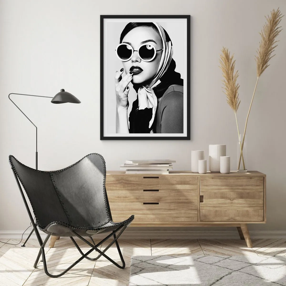 Póster en marco negro - Saludos desde los años 60 - 70x100 cm