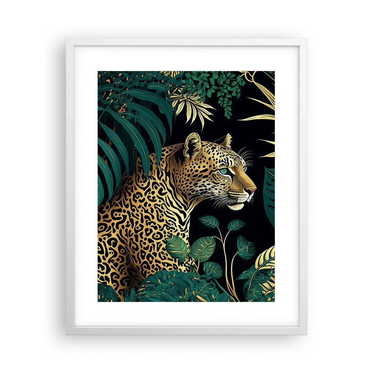Póster en marco blanco - El anfitrión en la jungla - 40x50 cm