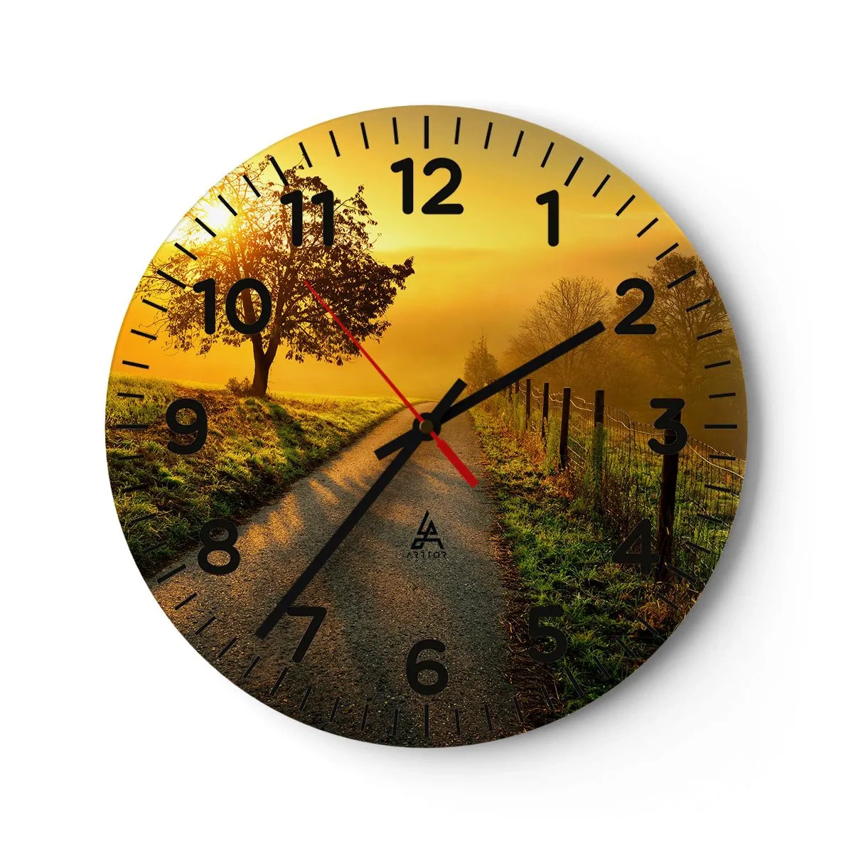 Reloj de pared - Reloj de vidrio - Tarde melosa - 40x40 cm