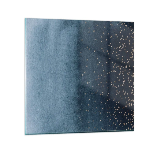 Cuadro sobre vidrio - Impresiones sobre Vidrio - Composición - fases azules - 30x30 cm