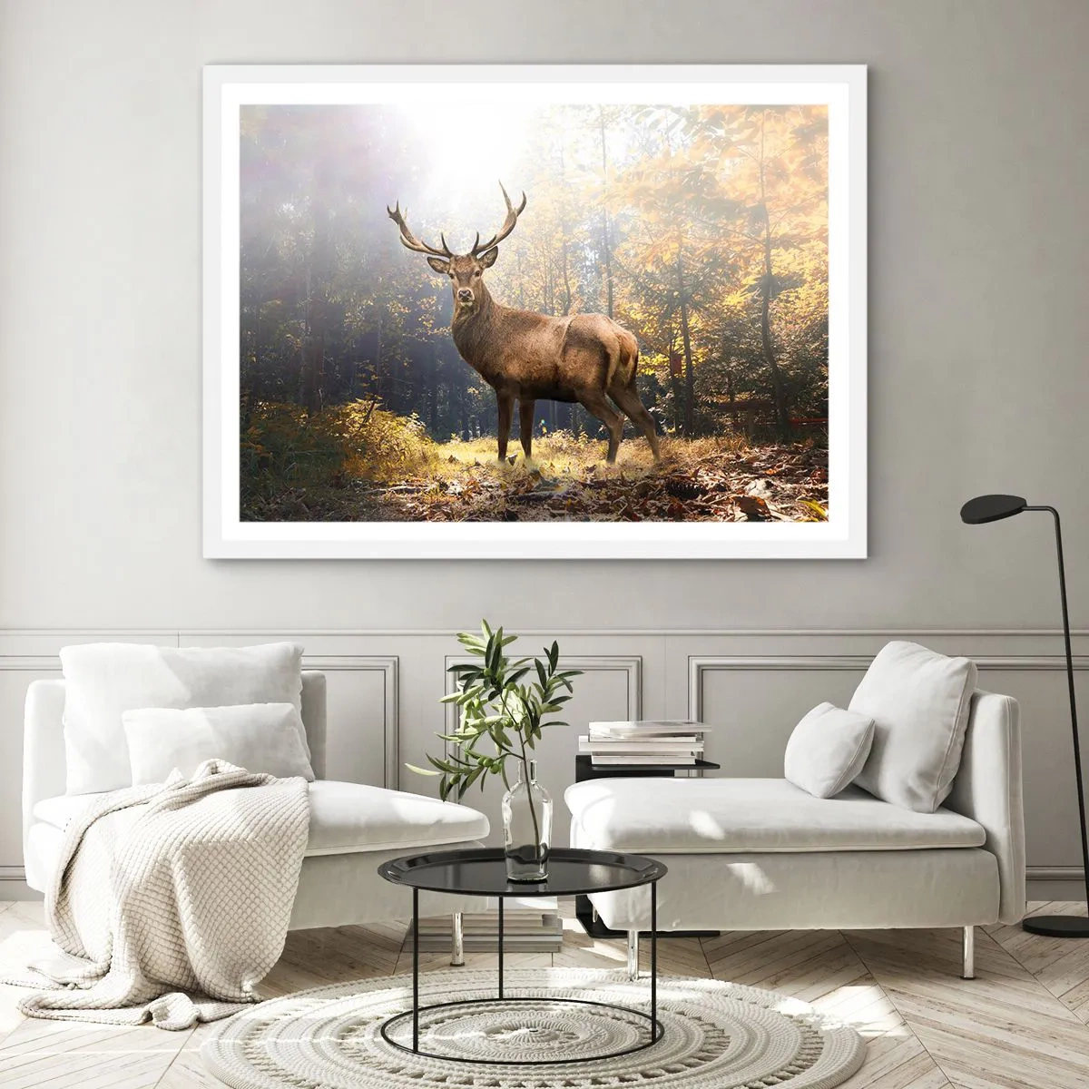 Póster en marco blanco - Con toda la majestuosidad - 40x30 cm