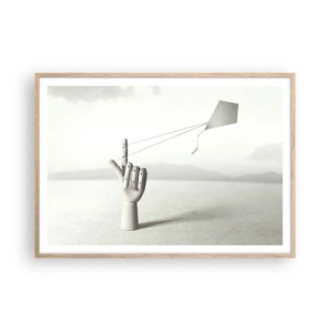 Póster en marco roble claro - Una prueba de fuerza - 100x70 cm