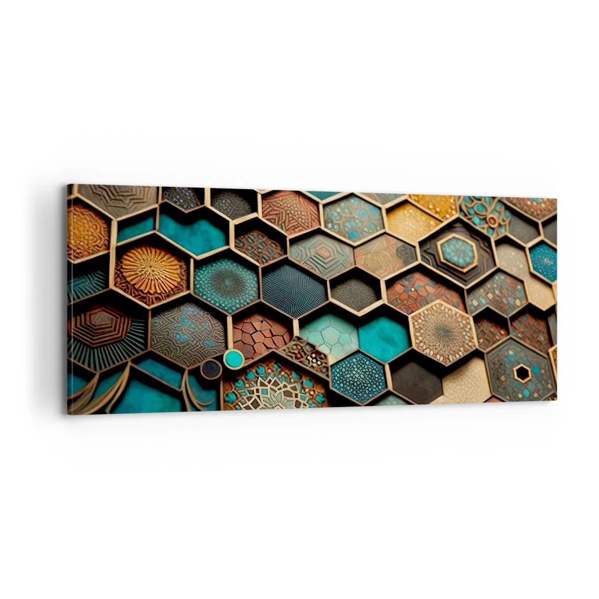 Cuadro sobre lienzo - Impresión de Imagen - Ornamentos árabes - 100x40 cm