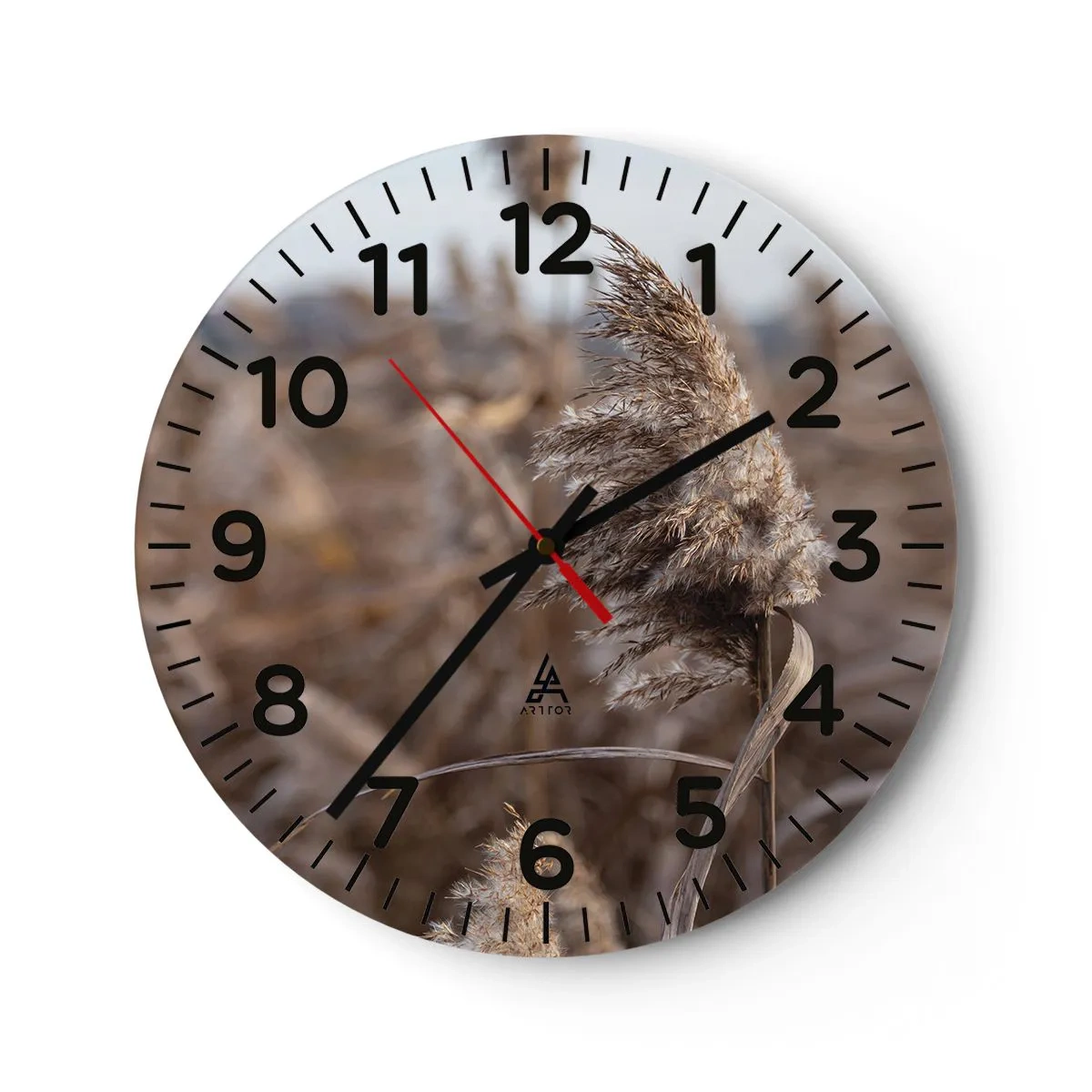 Reloj de pared - Reloj de vidrio - Es hora de volar con el viento - 30x30 cm