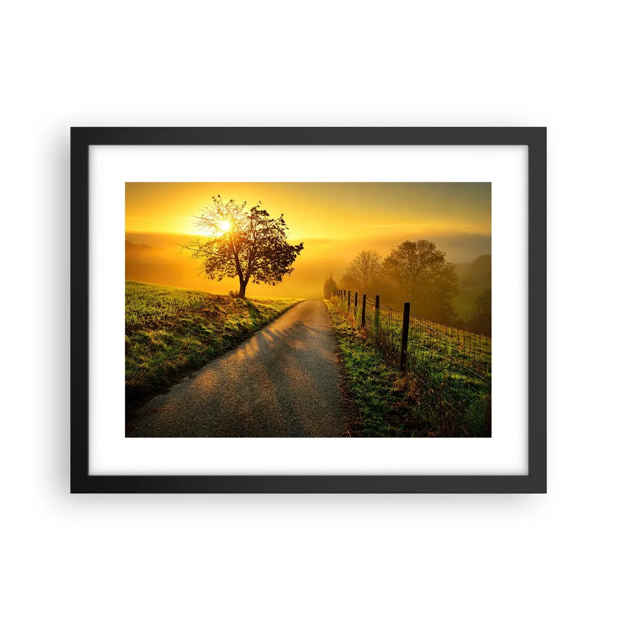 Póster en marco negro - Tarde melosa - 40x30 cm