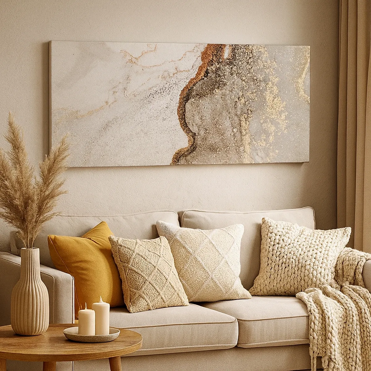 Cuadro sobre lienzo - Impresión de Imagen - En la frontera de los colores - 30x30 cm