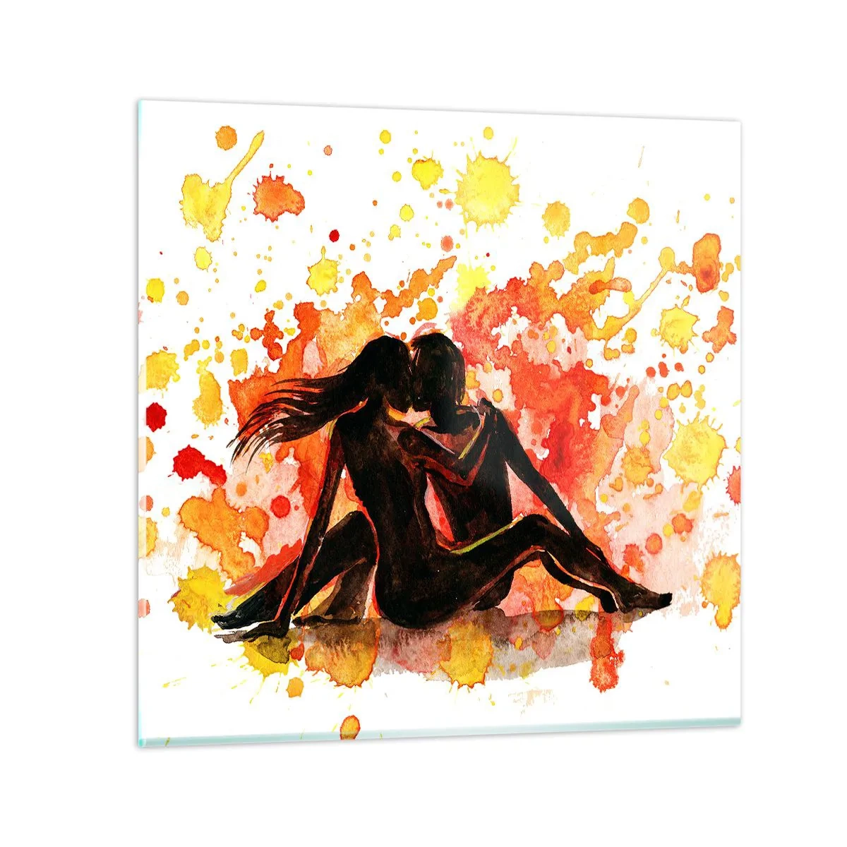 Cuadro sobre vidrio - Impresiones sobre Vidrio - Momento romántico - 40x40 cm