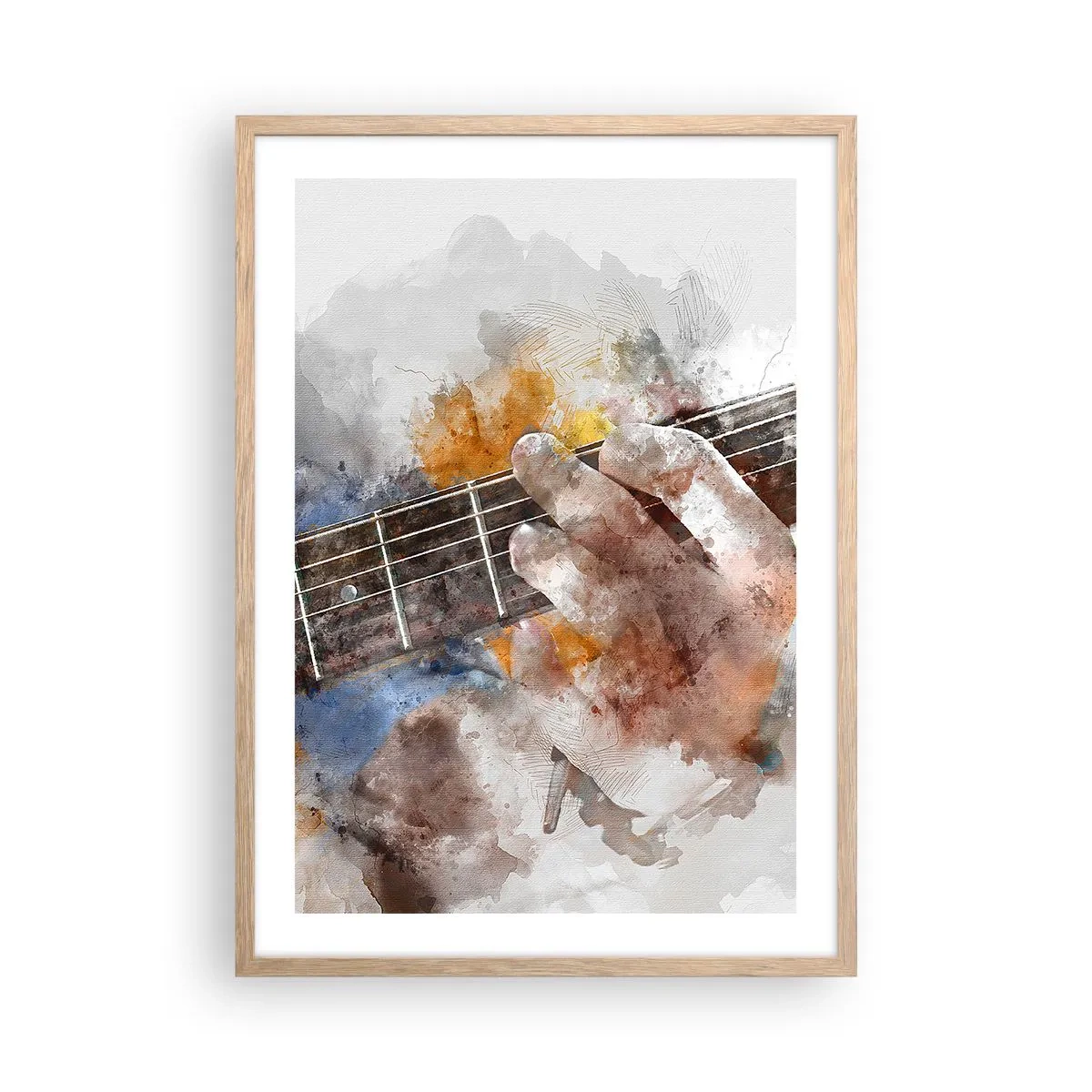 Póster en marco roble claro - Poesía entre las cuerdas - 50x70 cm