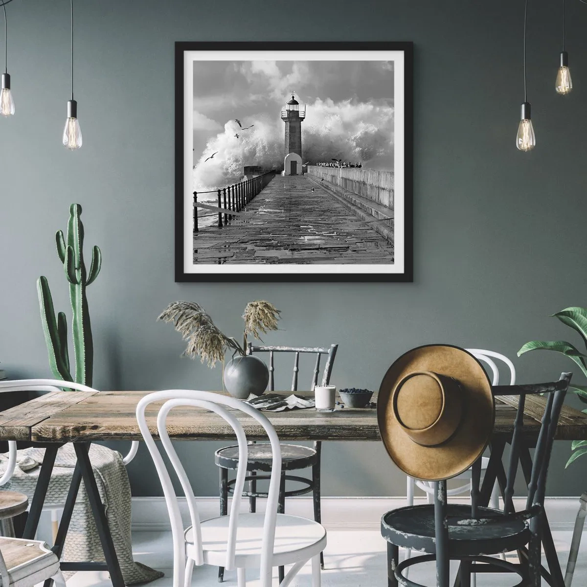 Póster en marco negro - Audaz - 40x40 cm