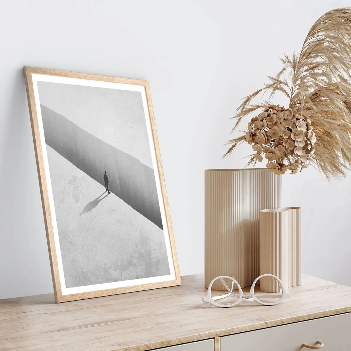 Póster en marco roble claro - Sin un destino claro - 50x70 cm