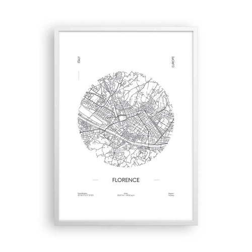 Póster en marco blanco - Anatomía de Florencia - 50x70 cm