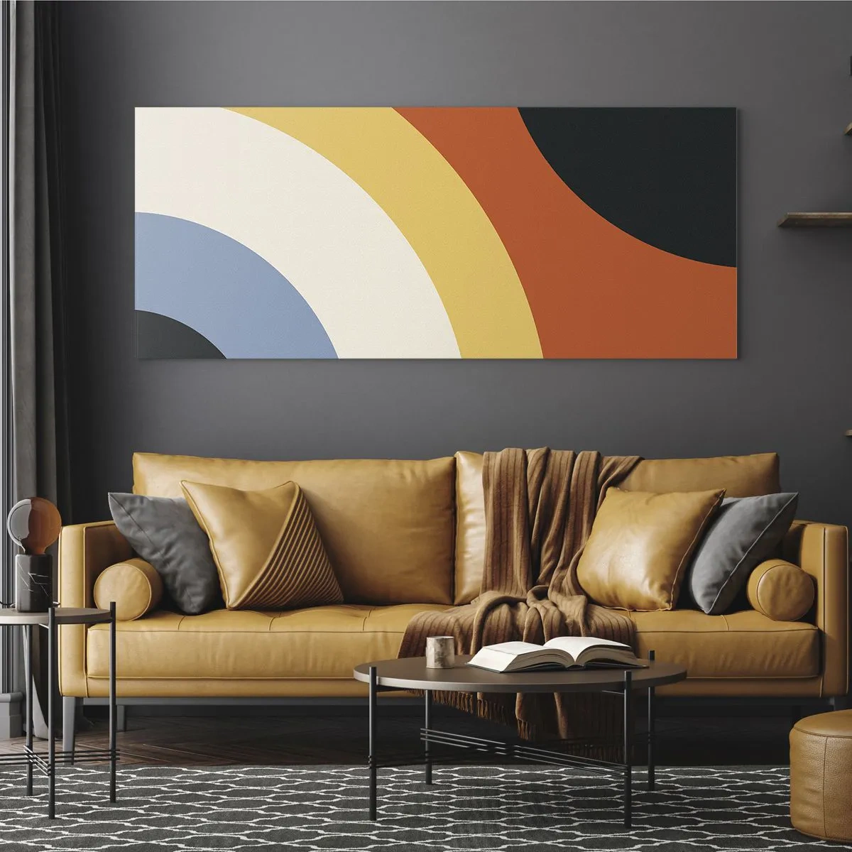 Cuadro sobre vidrio - Impresiones sobre Vidrio - Círculo sobre círculo - 100x40 cm