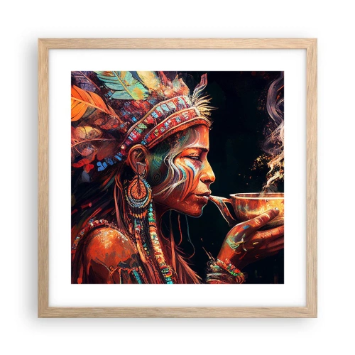 Póster en marco roble claro - Un ritual mágico - 40x40 cm