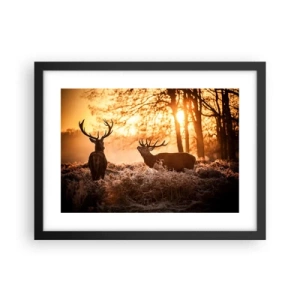 Póster en marco negro - El sueño de un cazador - 40x30 cm