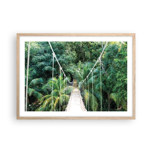 Póster en marco roble claro - ¡Bienvenido a la selva! - 70x50 cm