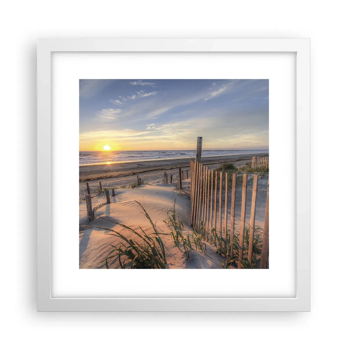 Póster en marco blanco - El resplandor y la sombra del viento - 30x30 cm