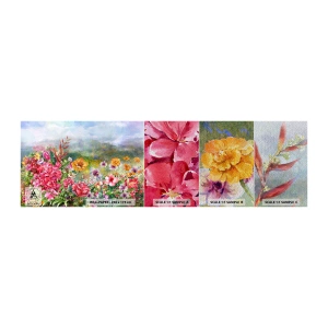 Muestra de fotomural Premium Sand - Un jardín enloquecido - flores, Jardín, Naturaleza - 100x30 cm