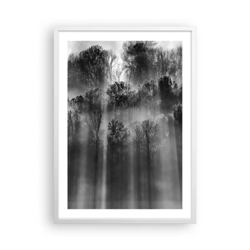 Póster en marco blanco - En los flujos de luz - 50x70 cm