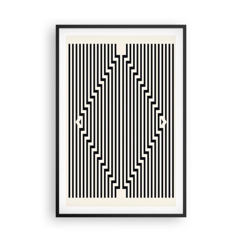 Póster en marco negro - Ilusión geométrica - 61x91 cm