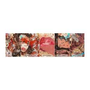Muestra de fotomural autoadhesivo Deluxe Sticker - Nadie sabe cómo eres realmente - Abstracción, retrato de una mujer, Gráficos - 100x30 cm