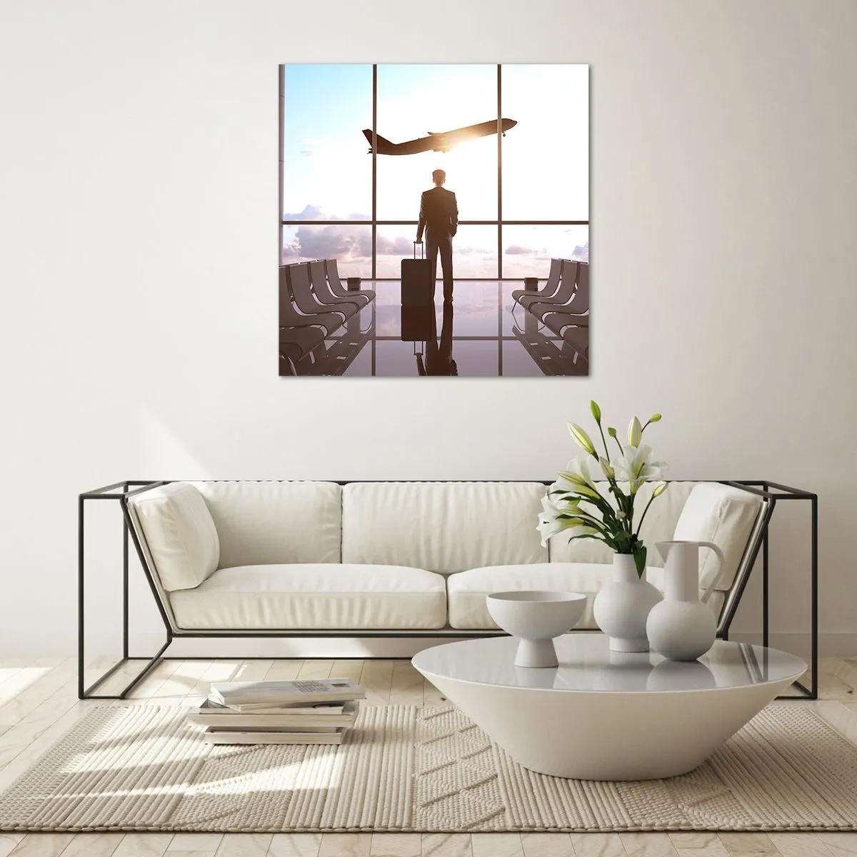 Cuadro sobre vidrio - Impresiones sobre Vidrio - Tienes tiempo, tranquilo - 70x70 cm