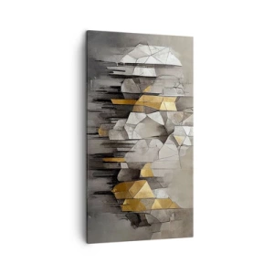 Cuadro sobre lienzo - Impresión de Imagen - Composición hecha de hielo y luz - 45x80 cm