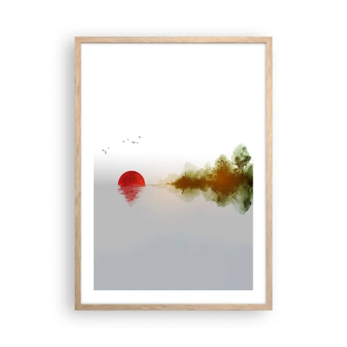 Póster en marco roble claro - Una promesa de paz - 50x70 cm