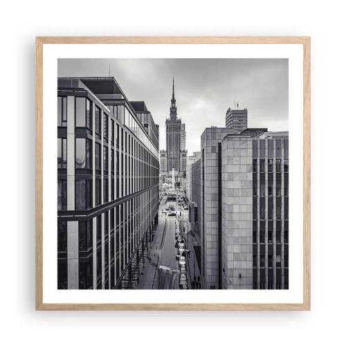 Póster en marco roble claro - Valle de Varsovia - 60x60 cm