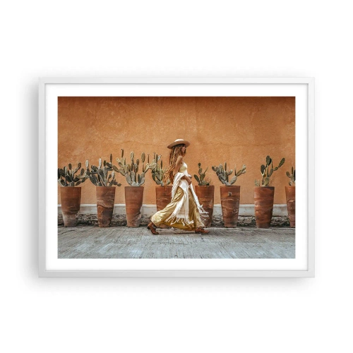 Póster en marco blanco - Estilo hippie - 70x50 cm